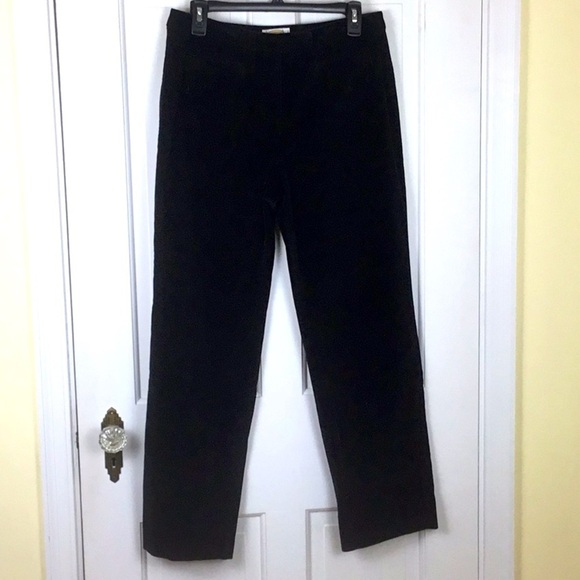 Vintage Talbots Black Velvet Ankle Pants Size 8P - Picture 1 of 6
